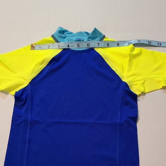 Lands' End Blue & Yellow Kids Rash Guard (Swim Shirt) Size XXS (2-3) NWOT - Picture 5 of 8